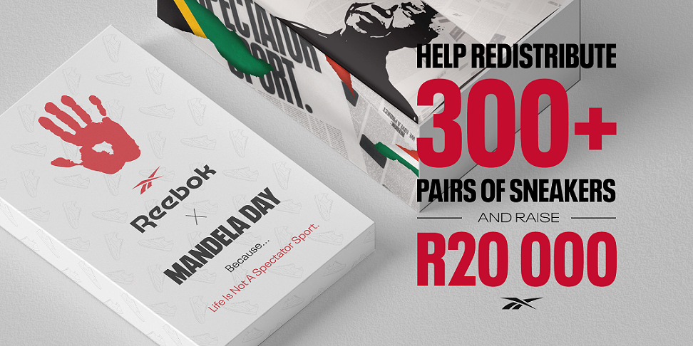 Reebok foregoes 67 minutes in favour of donating R67 per pre-loved sneaker for a good cause