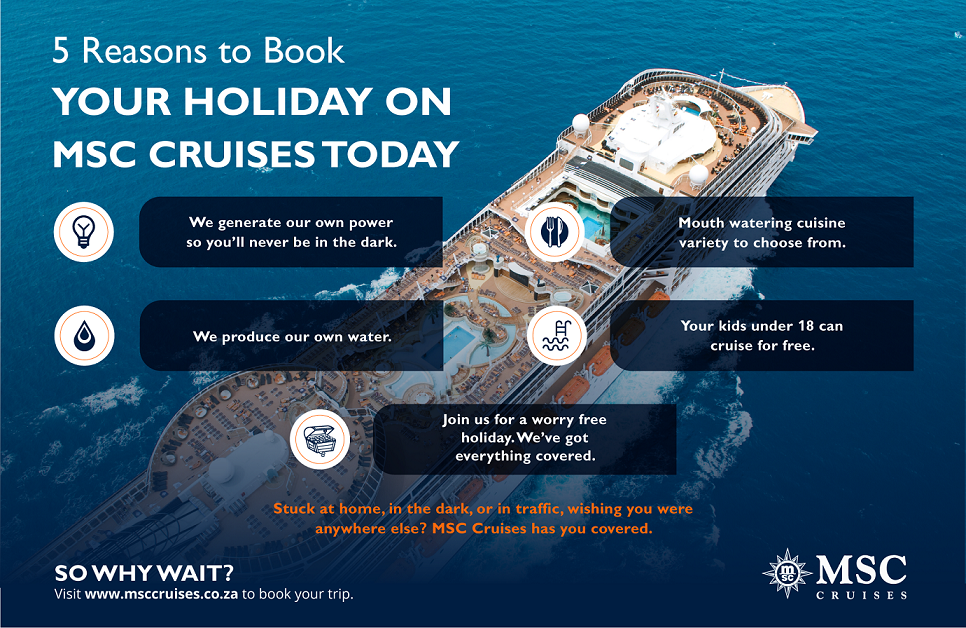GIVE YOURSELF A BREAK FROM DAILY REALITY ONBOARD AN MSC CRUISE