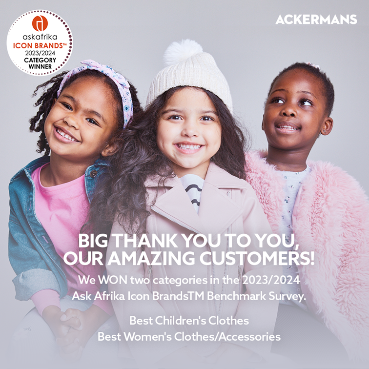 Ackermans Celebrates Double Victory at Ask Afrika Icon Brands Awards