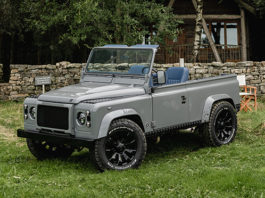 Topless retro-styled Defender helps F1 driver stand out at the beach