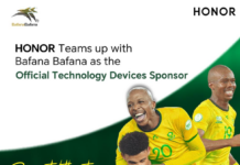 The South African Football Association (SAFA) is proud to announce global technology brand, HONOR, as the exclusive technology devices sponsor of the South African men’s senior national team, Bafana Bafana.