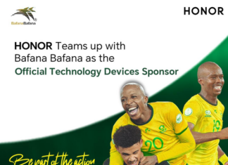 The South African Football Association (SAFA) is proud to announce global technology brand, HONOR, as the exclusive technology devices sponsor of the South African men’s senior national team, Bafana Bafana.