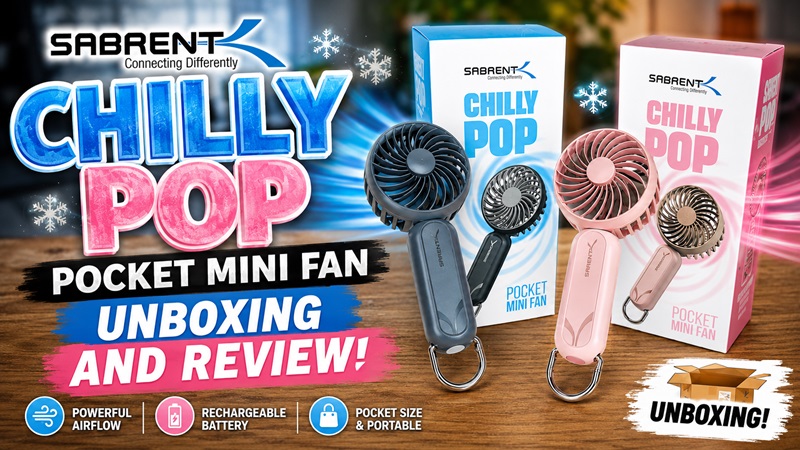 SABRENT Chilly Pop Pocket Mini Fan Unboxing and Review!