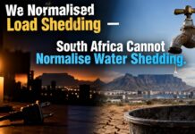 We Normalised Load Shedding - South Africa Cannot Normalise Water Shedding.