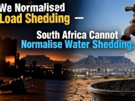 We Normalised Load Shedding - South Africa Cannot Normalise Water Shedding.