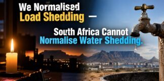 We Normalised Load Shedding - South Africa Cannot Normalise Water Shedding.