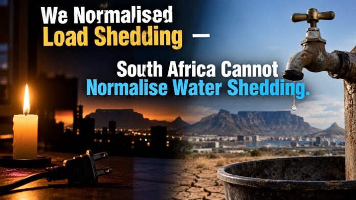 We Normalised Load Shedding - South Africa Cannot Normalise Water Shedding.