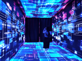 Neon Circuit Tunnel Exhibition