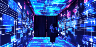 Neon Circuit Tunnel Exhibition